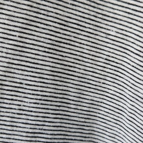 THEORY | 153416 Men's Gaskell Pinnate Stripe V-Neck Tee White/Black Sz XL - Picture 5 of 6